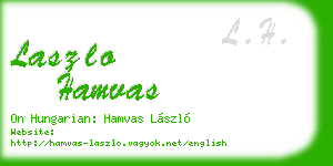 laszlo hamvas business card